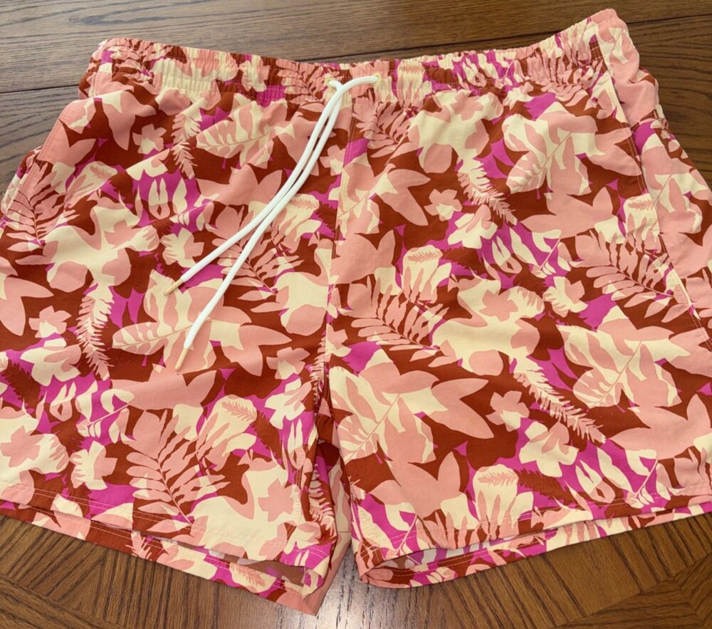 Eddie Bauer Women's Tall XL Tropical Board Shorts Nylon Swim Cover Up Quick Dry